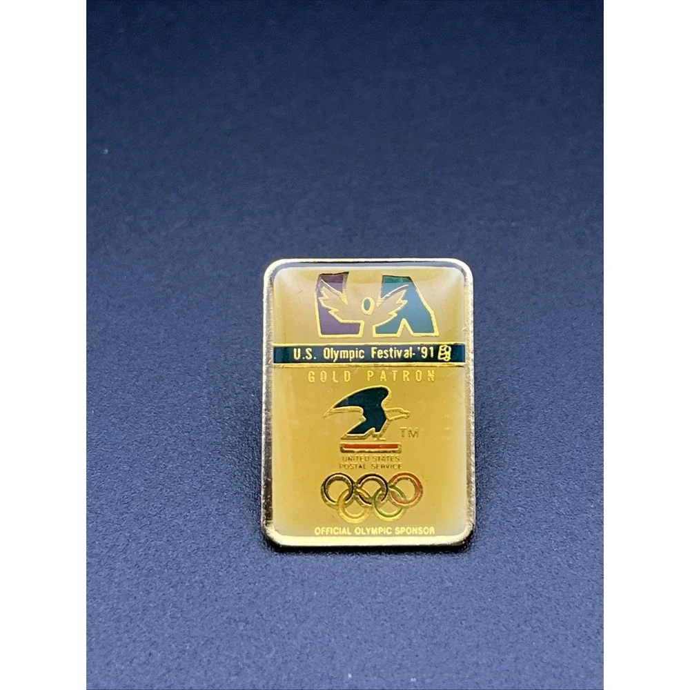 Olympic Festival 1991 USPS United States Postal Service‎ Gold Patron Lapel Pin